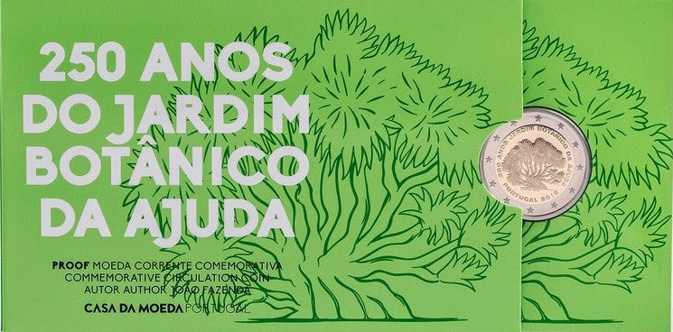 2 Euro Portugália 2018 - Az Ajuda botanikus kert 250 éve (Proof)
