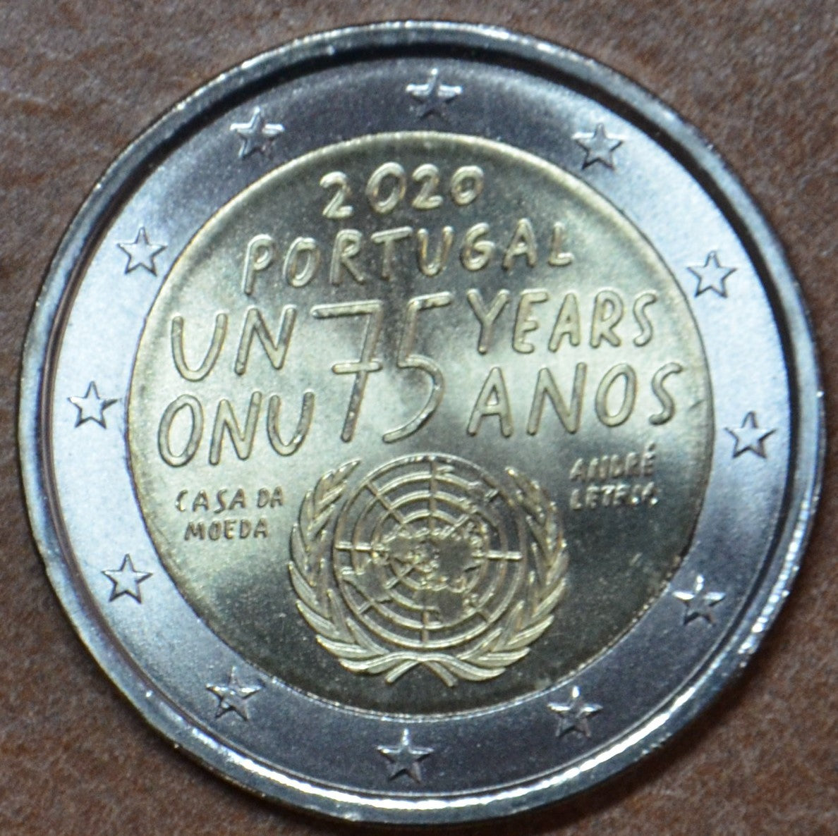 2 Euro Portugália 2020 - 75 éves az Egyesült Nemzetek Szövetsége (UNC)