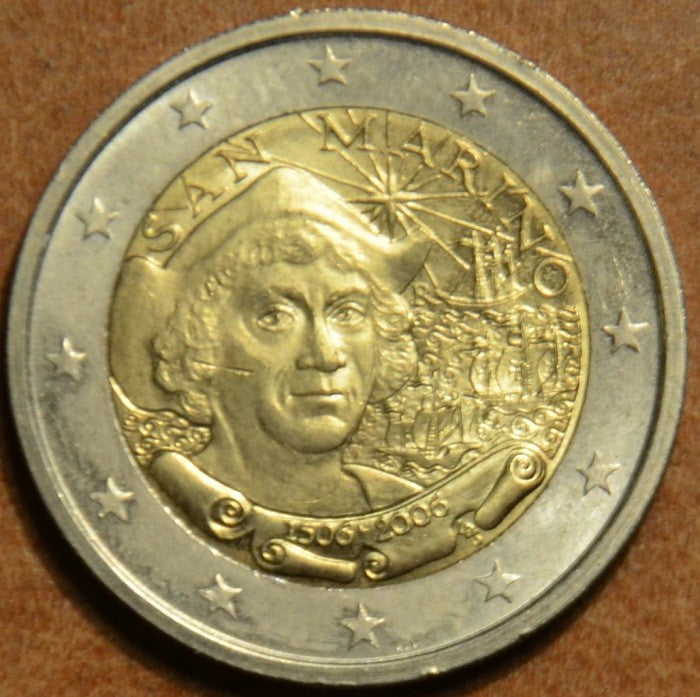 2 Euro San Marino 2006 - Kolumbusz Kristóf halálának 500. évfordulója (folder nélkül)
