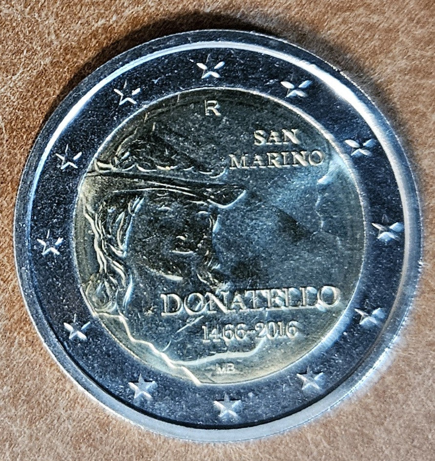 2 Euro San Marino 2016 - Donatello halálának 550. évfordulója (UNC)