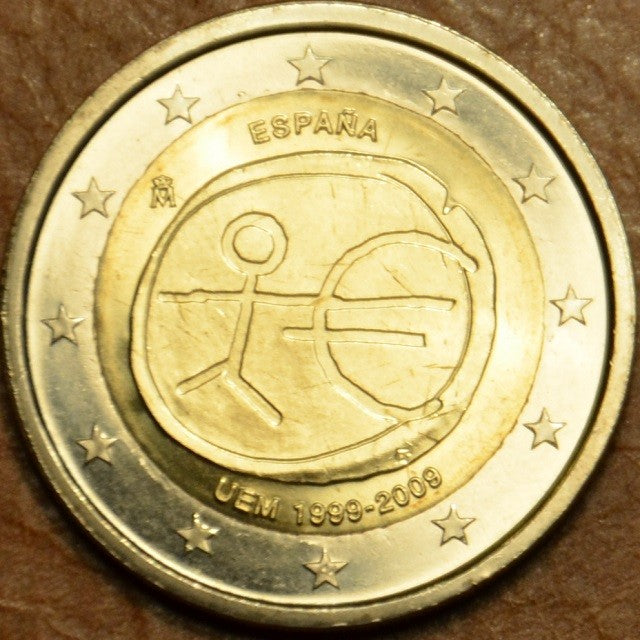 2 Euro Spanyolország 2009 - 10 éves az Európai Monetáris Unió (UNC)