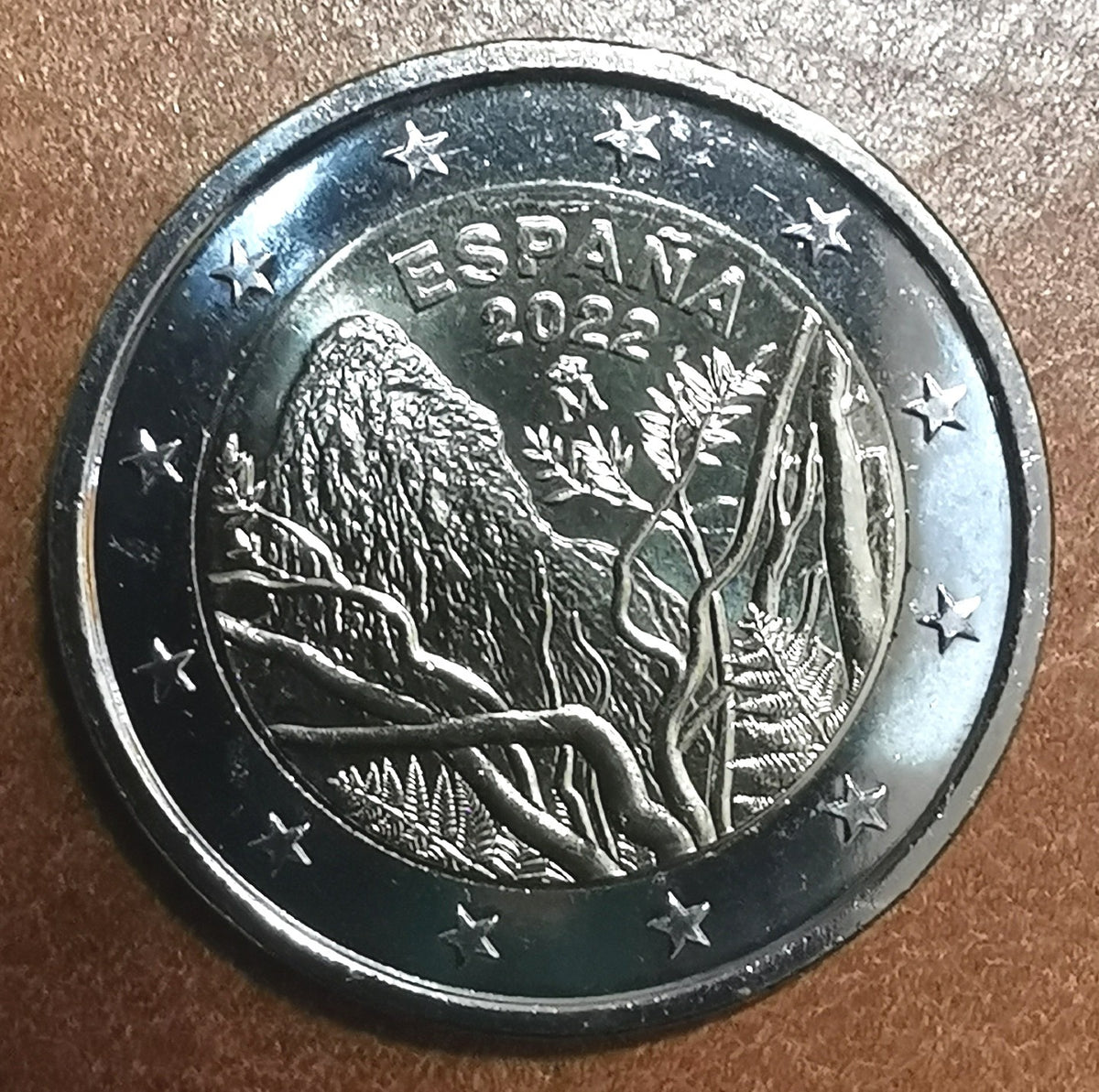 2 Euro Spanyolország 2022 - Garajonay nemzeti park (UNC)