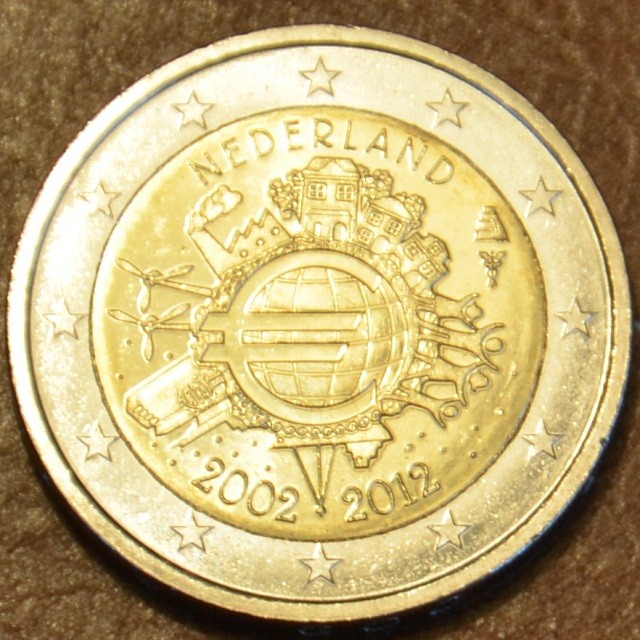 2 Euro Hollandia 2012 - Az Euro 10. évfordulója (UNC)