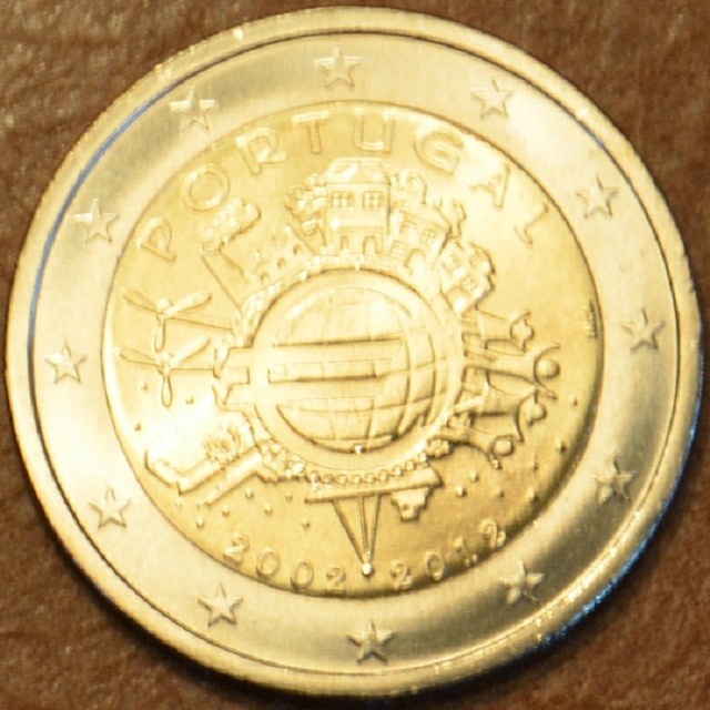 2 Euro Portugália 2012 - Az Euro 10. évfordulója (UNC)