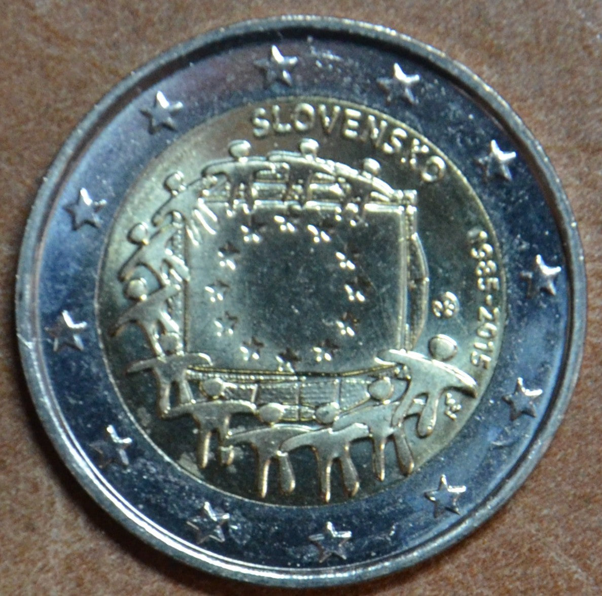 2 Euro Szlovákia 2015 - Az európai lobogó 30 éve (UNC)