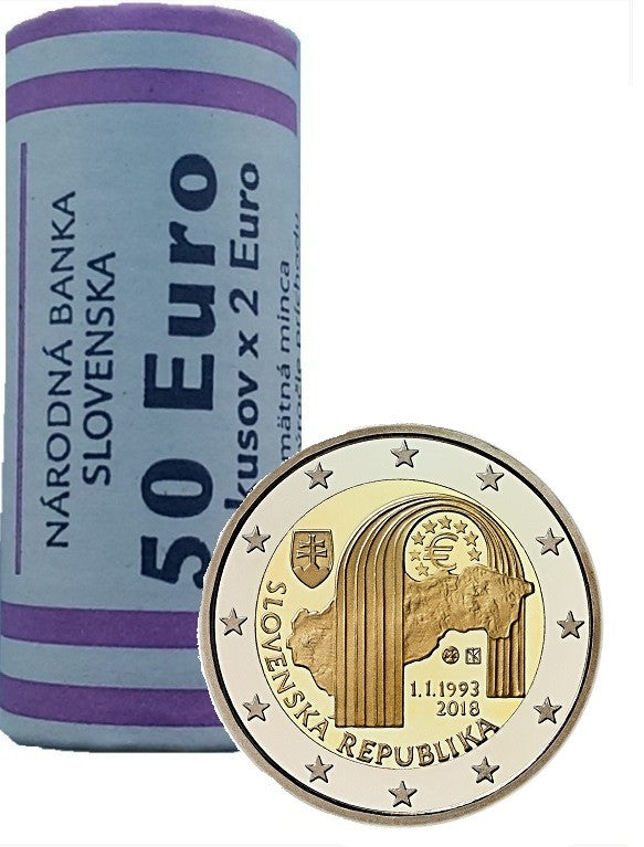 2 Euro Szlovákia 2018 - Szlovákia 25. évfordulója (25xUNC)