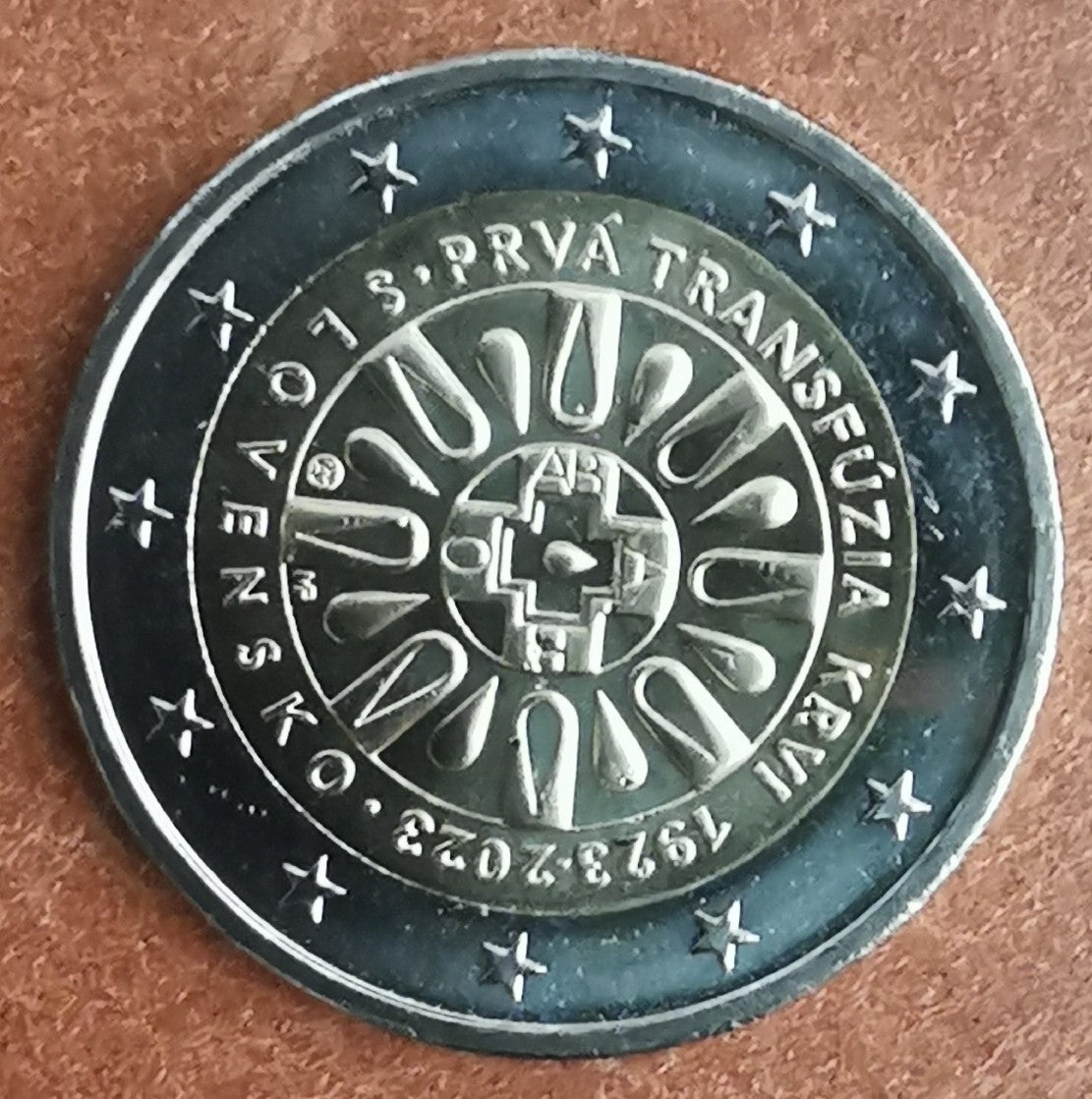 2 Euro Szlovákia 2023 - Az első vérátömlesztés Szlovákiában (UNC)