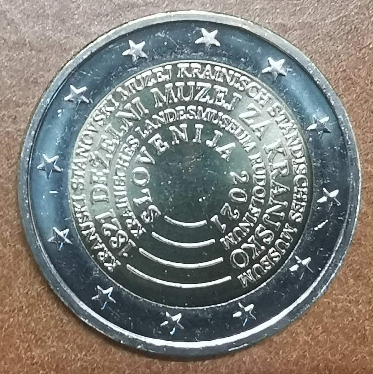 2 Euro Szlovénia 2021 - Az első regionális múzeum 200. évfordulója (UNC)