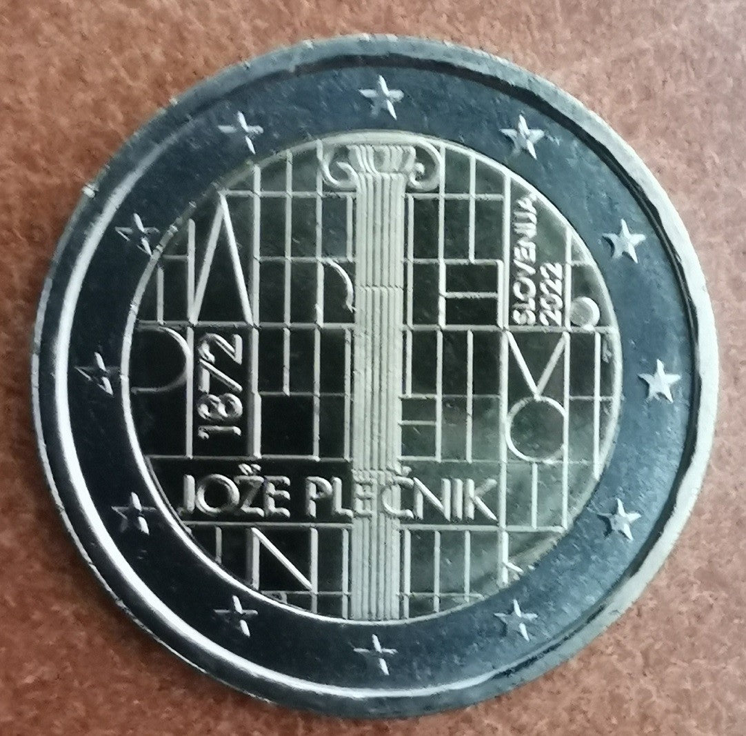 2 Euro Szlovénia 2022 - Jože Plečnik (UNC)