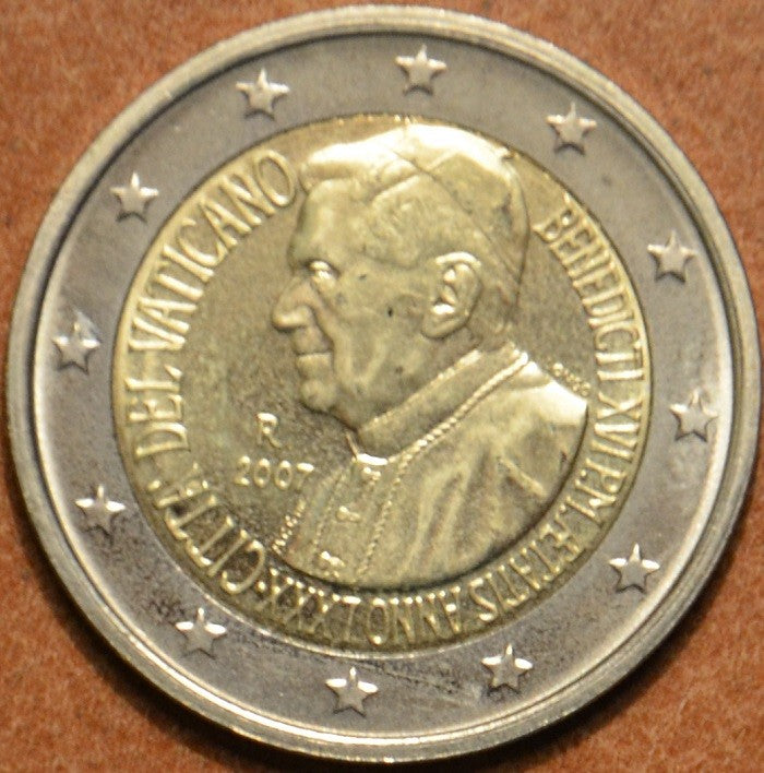 2 Euro Vatikán 2007 - XVI. Benedictus pápa 80. születésnapja (UNC tok nélkül)