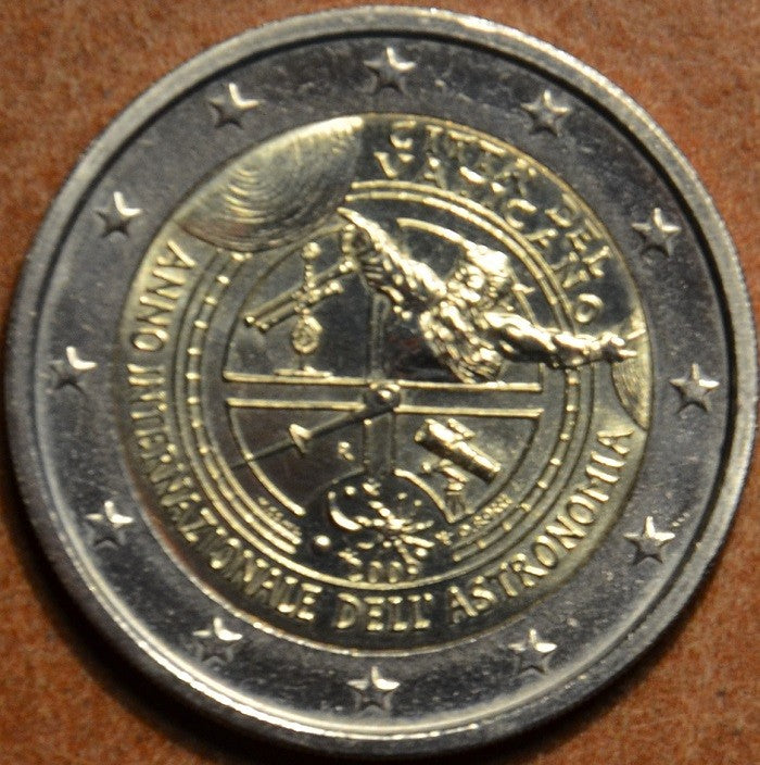 2 Euro Vatikán 2009 - A csillagászat nemzetközi éve (UNC tok nélkül)