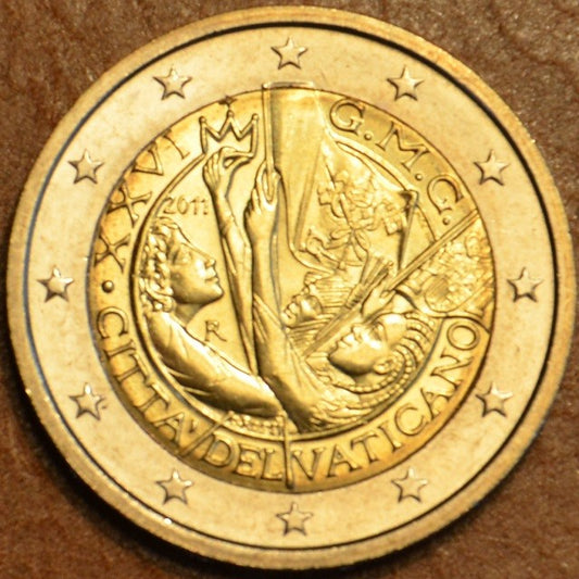 2 Euro Vatikán 2011 - XXVI. ifjúsági világtalálkozó Madrid (BU)