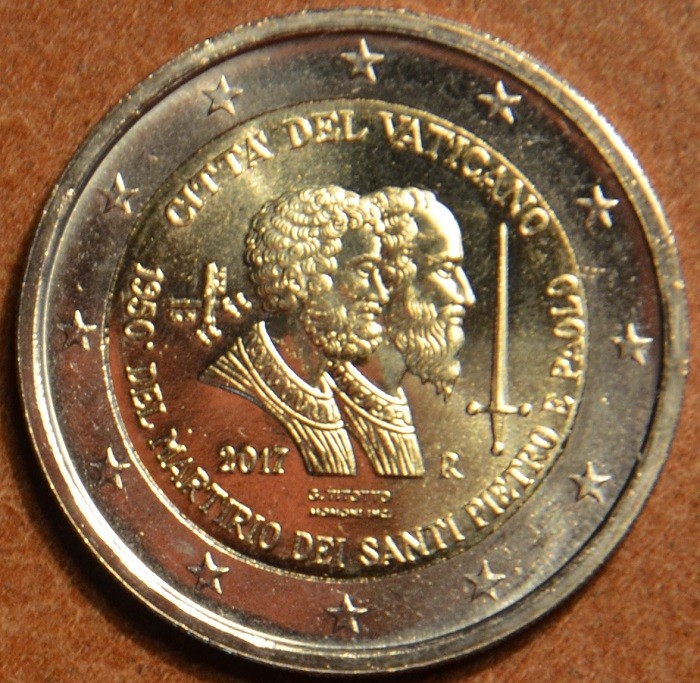 2 Euro Vatikán 2017 - Szent Péter és Pál (UNC tok nélkül)