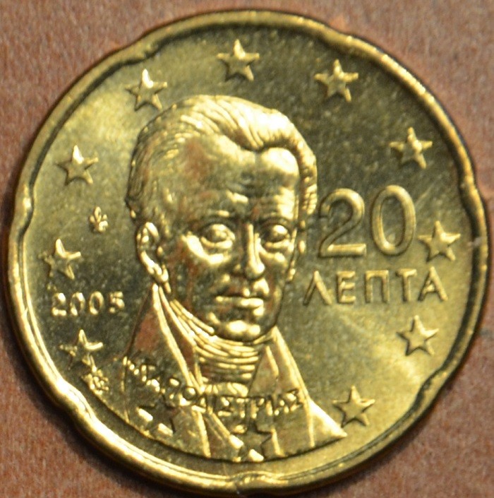 20 cent Görögország "E" 2002 (UNC)
