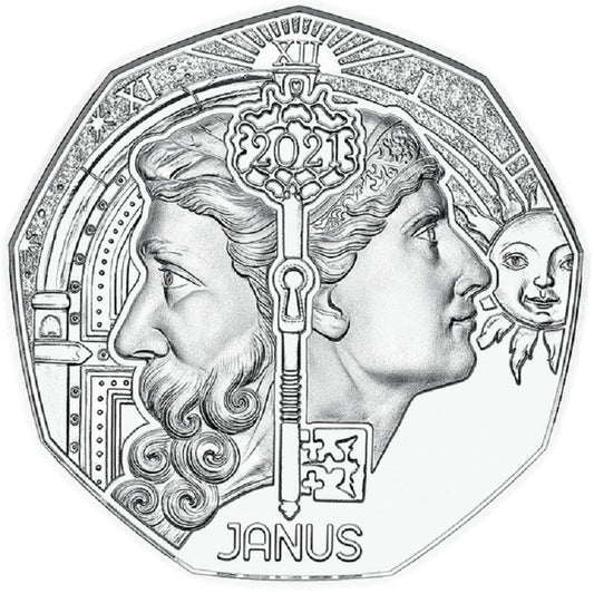5 Euro Ausztria 2021 - Újévi érme: Janus (BU)