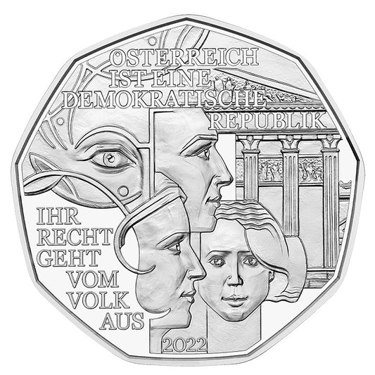 5 Euro Ausztria 2022 - Demokrácia (BU)
