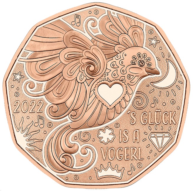 5 Euro Ausztria 2022 - Újévi érme (UNC)