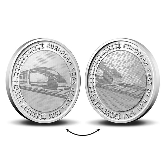 5 Euro Belgium 2021 - A vasút éve (BU kártya)