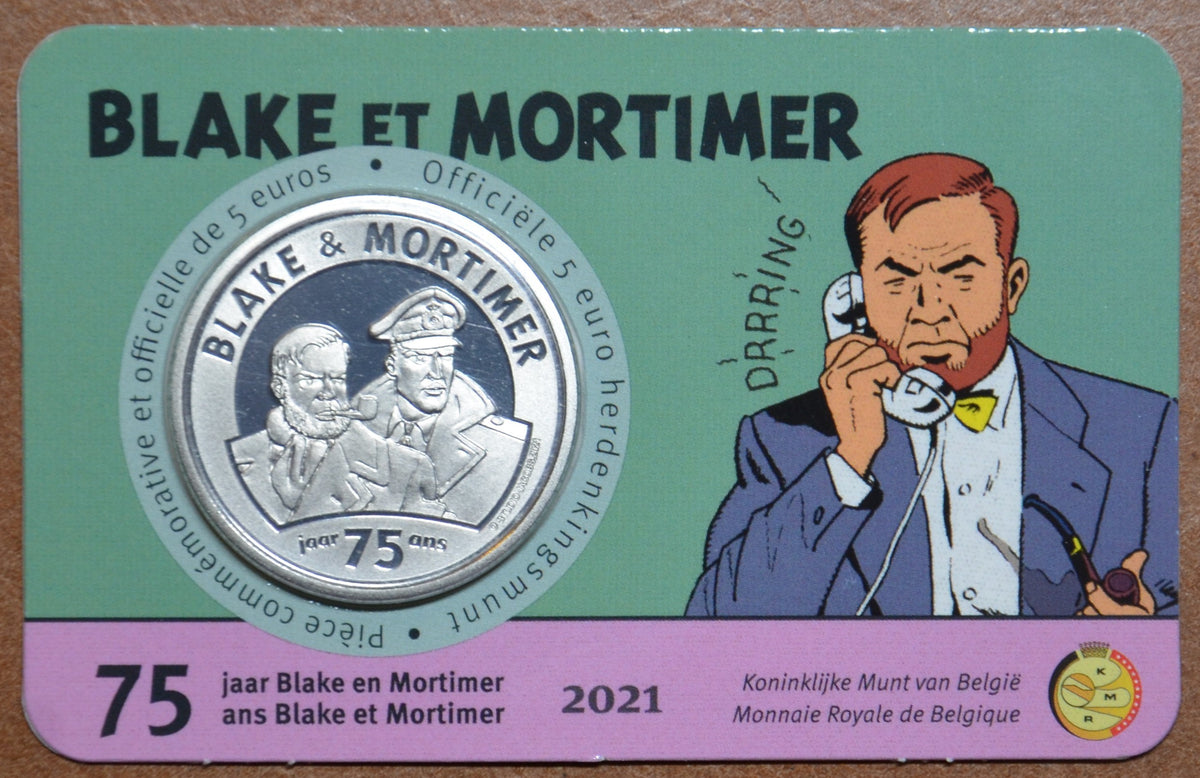 5 Euro Belgium 2021 Blake & Mortimer (BU kártya)