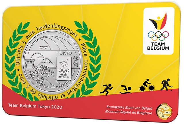 5 Euro Belgium 2021 Tokyo Team 2000 (BU kártya)