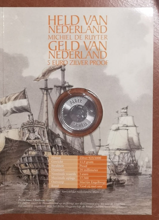 5 Euro Hollandia 2007 - de Ruyter (Proof kártya)