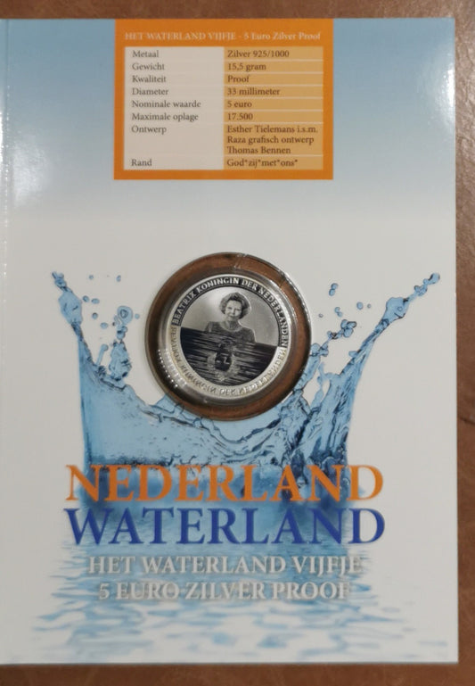 5 Euro Hollandia 2013 - Vizi világ (Proof kártya)