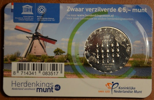 5 Euro Hollandia 2014 Malom (UNC kártya)