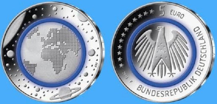5 Euro Németország 2016 "G" Föld bolygó (UNC)