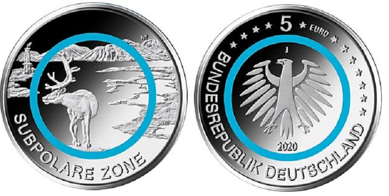 5 Euro Németország 2020 "ADFGJ" Szubpoláris övezet (UNC)