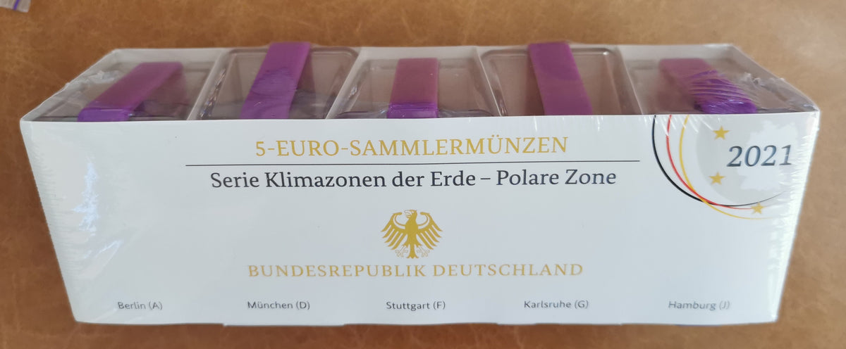 5 Euro Németország 2021 "ADFGJ" Poláris övezet (Proof)