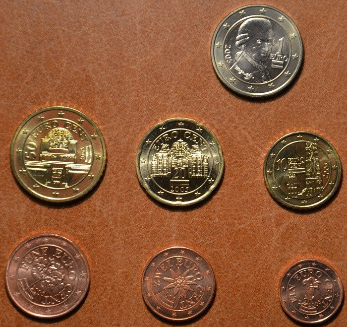 7 részes forgalmi sor Ausztria 2005 (UNC)