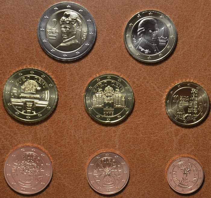 8 részes forgalmi sor Ausztria 2013 (UNC)