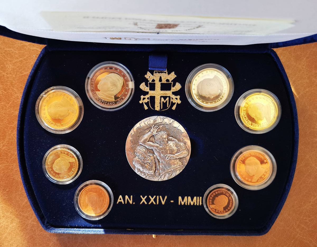 8 részes forgalmi sor Vatikán 2002 (Proof)