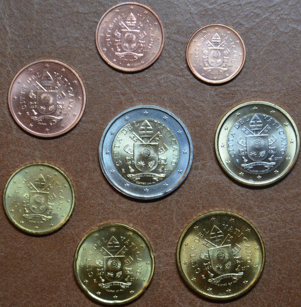 8 részes forgalmi sor Vatikán 2017 (UNC)