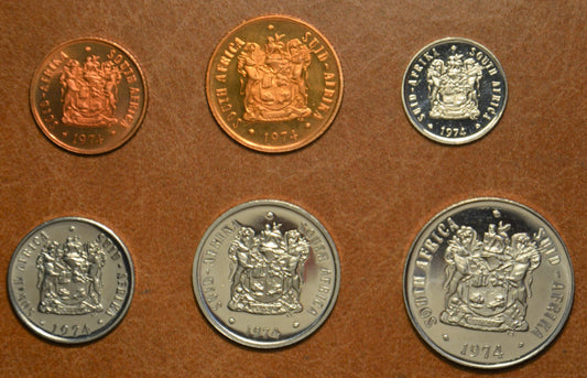 Dél-afrikai Köztársaság 6 érme 1974 (UNC)