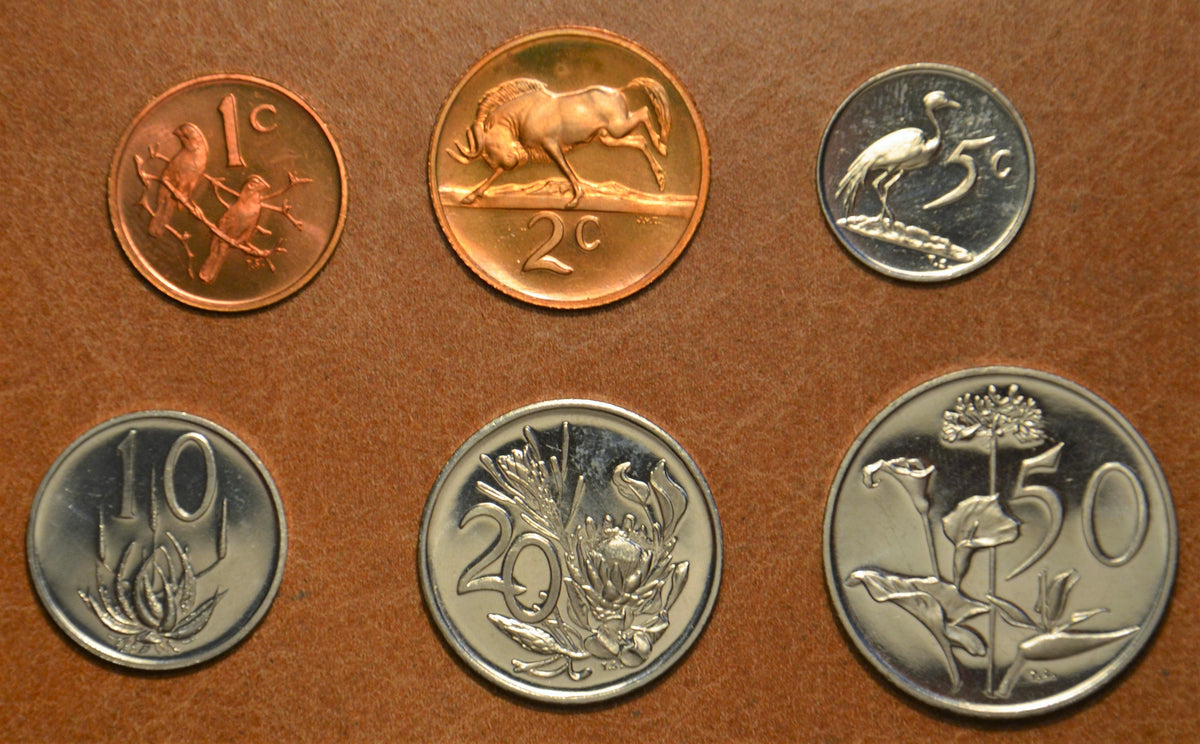 Dél-afrikai Köztársaság 6 érme 1974 (UNC)