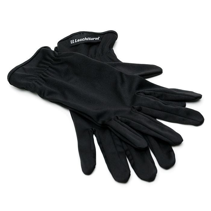 Fekete mikroszálas érmekesztyű, M-es méret (1 pár)
