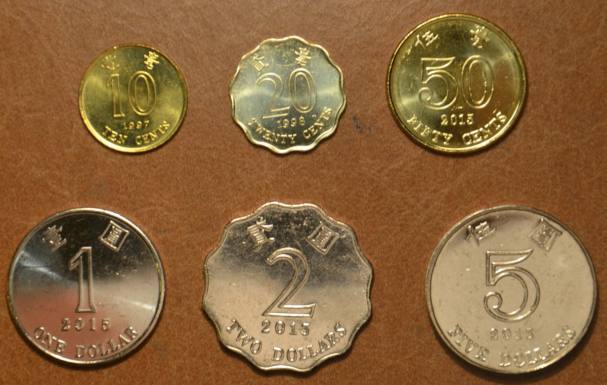 Hongkong 6 érme 1993-2013 (UNC)