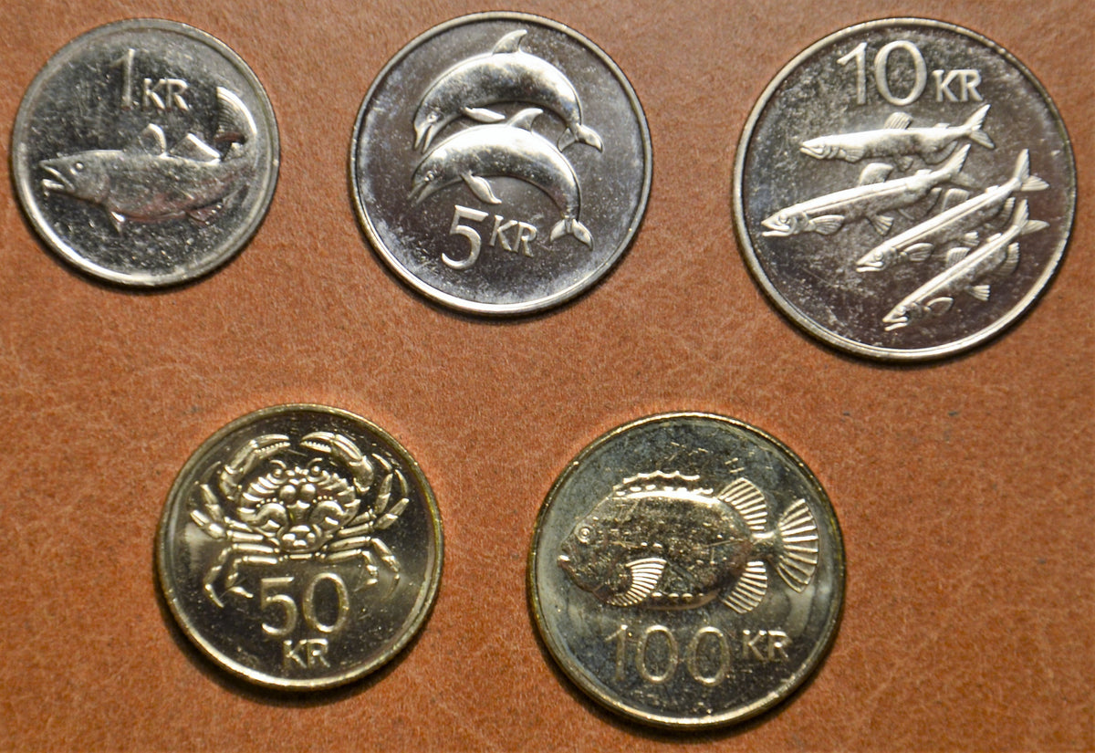 Izland 5 érme 2005-2011 (UNC)