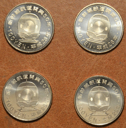 Japán 4x 100 yen 2016 (UNC)