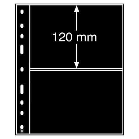 Leuchtturm OPTIMA lapok 2 x 120 mm fekete (10 db)