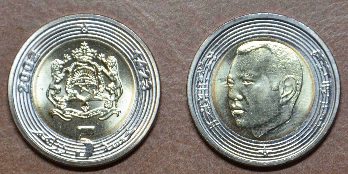 Marokko 5 Dirham - Mohammed VI. 2002 (UNC)