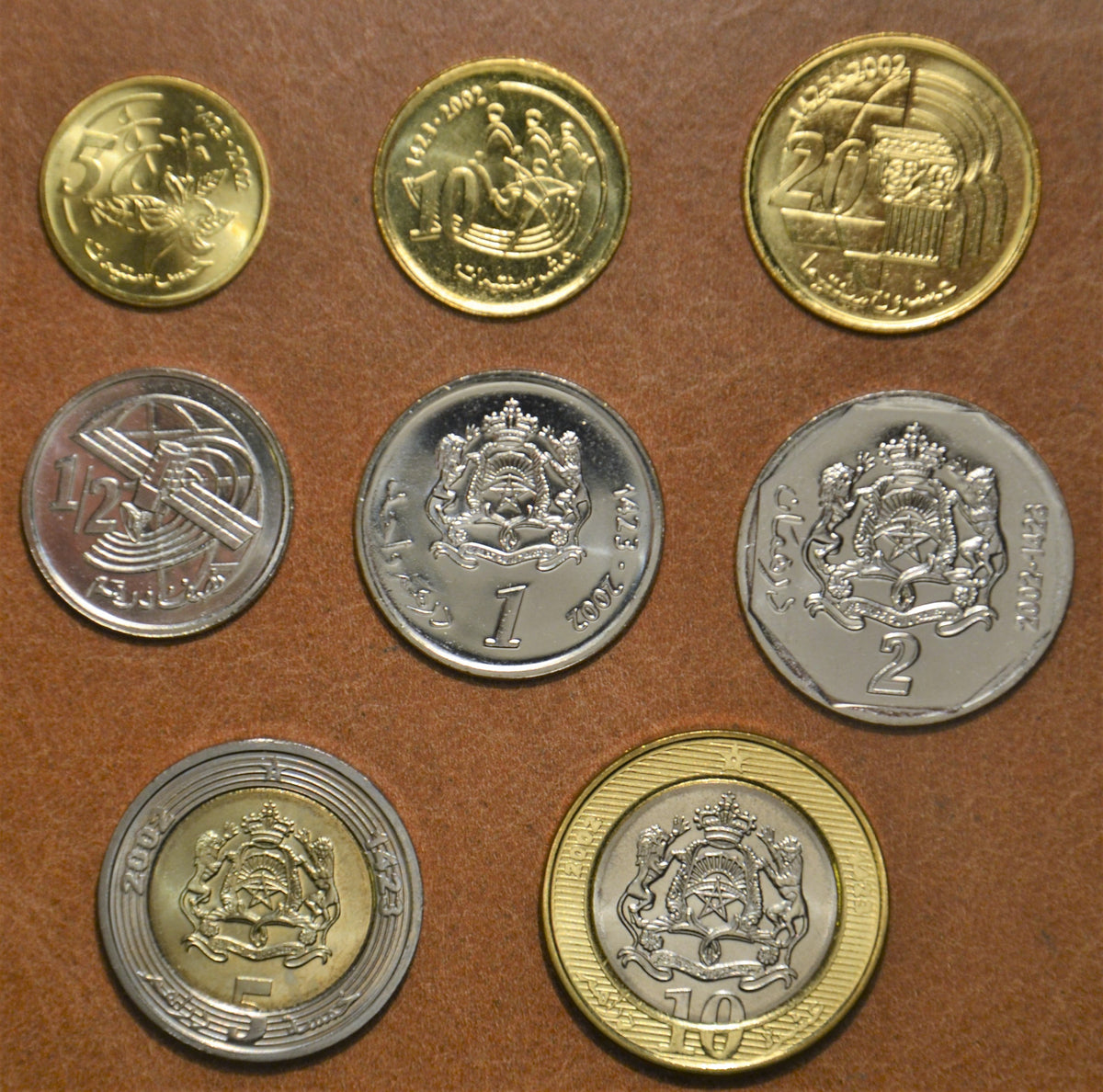 Marokko 8 érme 2002 (UNC)