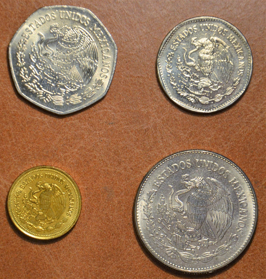 Mexikó 4 érme 1981-1985 (UNC)