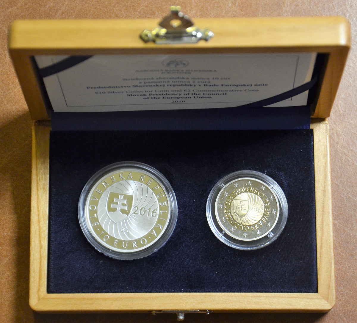 NBS 2016 szett 2 Euro és 10 Euro Ag (Proof)