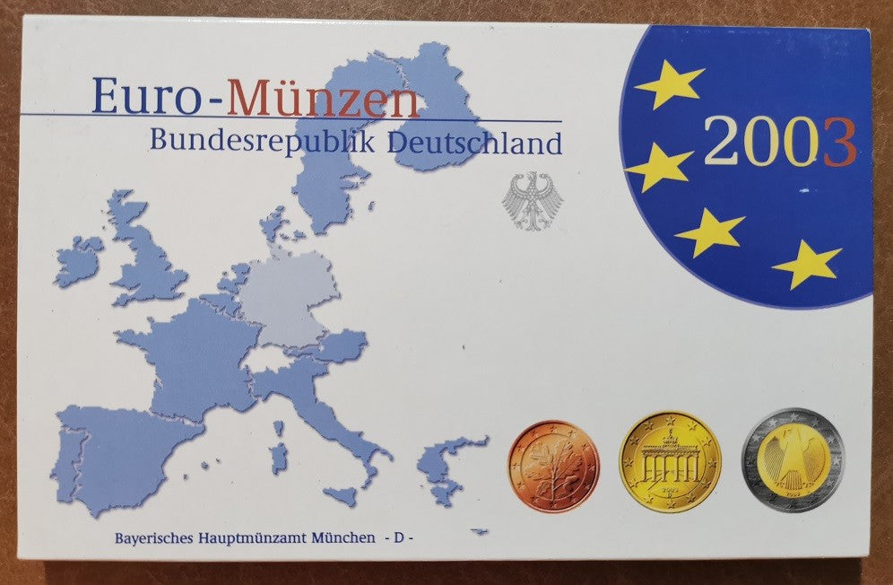 Németország 2003 "D" - 8 részes forgalmi sor (Proof)