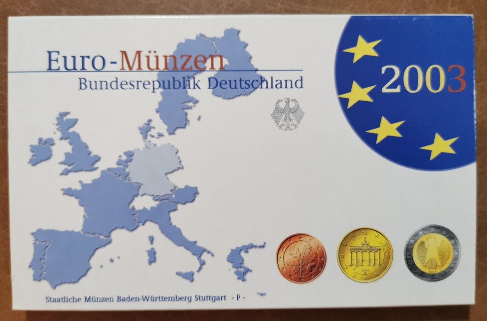 Németország 2003 "F" - 8 részes forgalmi sor (Proof)