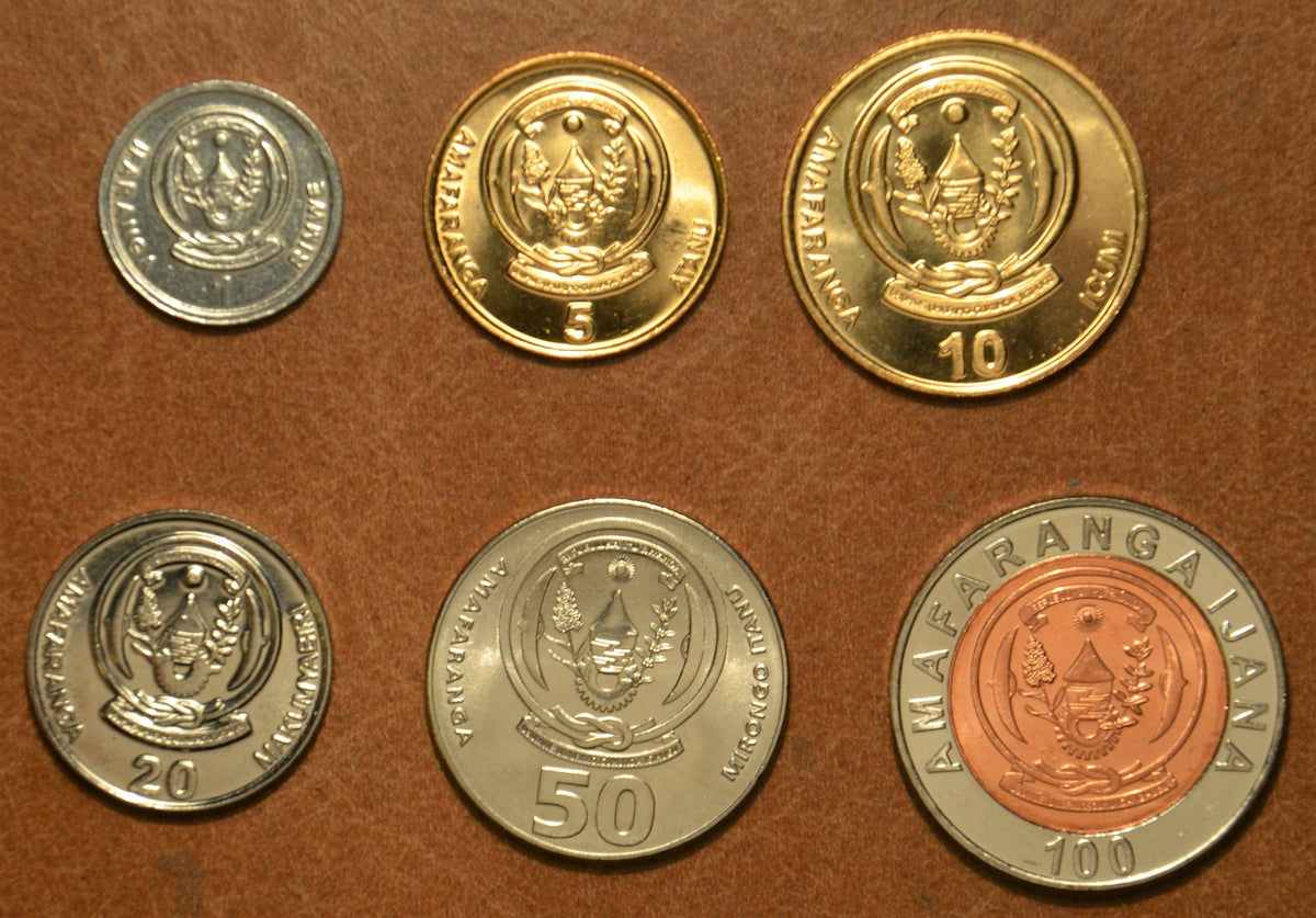 Rwanda 6 érme 2003-2007 (UNC)