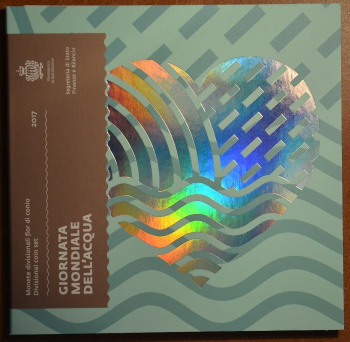 San Marino 2017-es forgalmi sor - új design 5 Euro emlékérmével (BU)