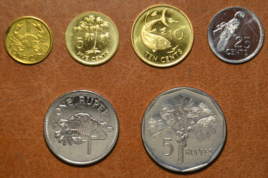 Seychelle-szigetek 6 érme 2004-2010 (UNC)